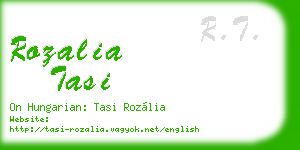 rozalia tasi business card